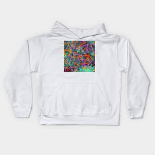 Psychedelic Triangles and Flowers Kids Hoodie